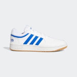 SOLD - Adidas Hoops 3.0 Low Basketball Shoe - White and Royal Team Blue